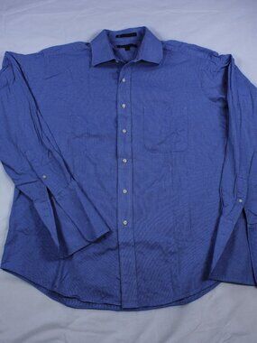 Vintage Tommy Hilfiger Shirt – Blue with Micro-Pattern – Size L